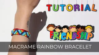 How To Make Macrame Rainbow Bracelet