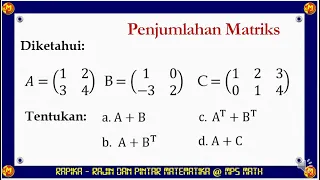 Cara Mudah Penjumlahan Matriks.