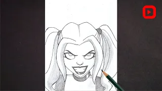 How to draw Harley Quinn || Suicide Squad || Easy anime drawing || Easy drawing for beginners