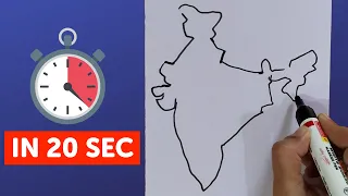 How to Draw India Map Easily | Step by Step Trick to Draw Map of India 2019