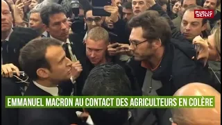 Après les sifflets, Macron au contact des agriculteurs en colère