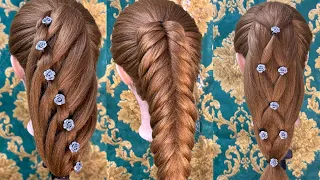 3 Simple Hairstyles In 1 Minute ||Easy & Beautifull hair style for long hairs||#simplehairstyle#hair