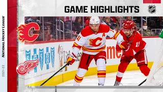 Flames @ Red Wings 10/21/21 | NHL Highlights