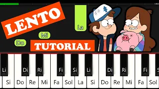COMO TOCAR La Cancion de Gravity Falls en Piano 🎹 Tutorial con Notas | PIANO FACIL | Easy Theme Song