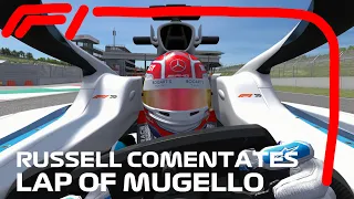 George Russell Commentates On Mugello FLAT OUT Lap | Assetto Corsa