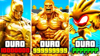 +5 FORMAS DE TRANSFORMAR SUPER-HEROIS em OURO NO GTA 5!!