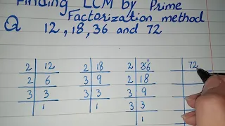 LCM by prime Factorization method, LCM by prime Factorization method in Urdu