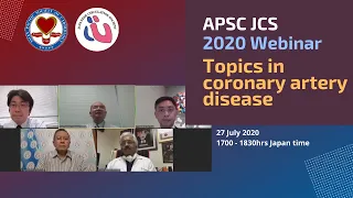 APSC JCS 2020 Webinar: Topics in coronary artery disease 27th July 2020 (Mon) 17:00-18:30