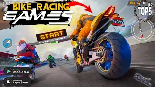 TOP 5 BEST BIKE RACING GAMES FOR ANDROID & IOS 2022 🔥🎮