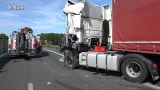 13.05.2019 - VN24 - Part2 - Salvage works after fatal truck accident on A2 near Kamen