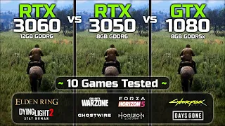 RTX 3060 vs GTX 1080 vs RTX 3050 | 10 Games Tested