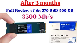 Full Review of Western digital SN 570 SSD AFTER 3 MONTHS||SSD HARD DISK|| MY TECHNO GUIDE||BLUE SSD