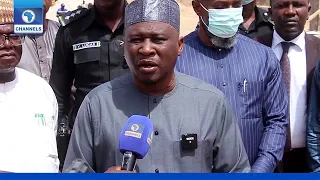 Gov Fintiri Inspects Damare Road Project