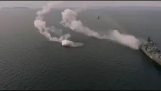 Российский фрегат "Маршал Шапошников" чуть не потопил сам себя