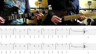 IRON MAIDEN Dual Guitars Medley 1988 Seventh Son Of A Seventh Son (with tablature and backing track)