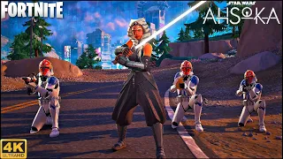 Ahsoka Tano and Her Clone Troopers Squads Match - Fortnite (4K 60FPS) #1 Victory Royale