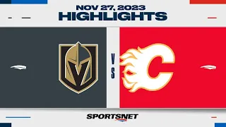 NHL Highlights | Golden Knights vs. Flames - November 27, 2023