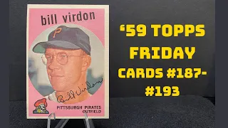 59 Topps Friday Cards 187-193: What Roberto Clemente Said About Bill Virdon | Wax Pack Wisdom