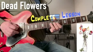 Dead Flowers|Guitar Lesson and Solo|Rolling Stones