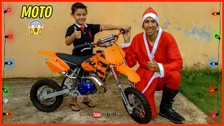 Surpresa ! Ganhando Uma Mini Moto de Natal | KTM 50 Sx Guilherme 5 Anos