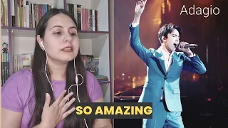 Brazilian girl reacts to Dimash | 迪玛希《Adagio》深情控场-《歌手2017》第6期 单曲The Singer【我是歌手官方频道】