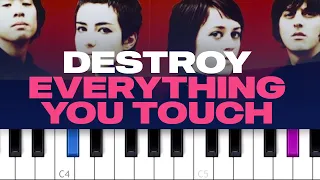 Ladytron - Destroy Everything You Touch (piano tutorial)
