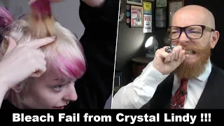 I'm reacting on the bleach fail from Crystal Lindy - Hair Buddha reaction video #hair #beauty