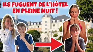 LES ENFANTS FUGUENT DE L’HÔTEL EN PLEINE NUIT  !