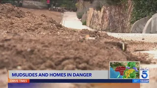 Mulholland Drive homes in danger after mudslide