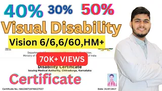 Low Vision Certificate | 40% visual disability mean?