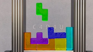 Softbody Tetris V27 😋 ❤️ C4D4U