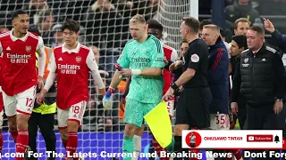 Arsenal goalkeeper Aaron Ramsdale KICKED by Tottenham fan