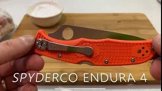 Spyderco endura 4 и сало #spyderco #нож #ножемания