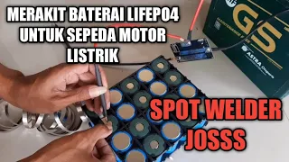 Merakit Baterai Lifepo4 untuk Sepeda Motor Listrik.