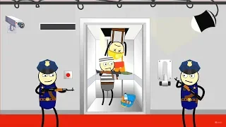 Stickman Fleeing the elevator Animation Full Walkthrough / Android Gameplay HD