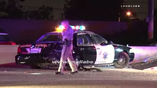 CHP involved Freeway Crash / Norwalk   RAW FOOTAGE