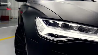 Audi A6 消光電鍍黑車體包膜&漆面保護膜&客製化設計