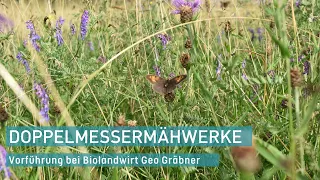 Doppelmessermähwerke Vorführung bei Biolandwirt Geo Gräbner