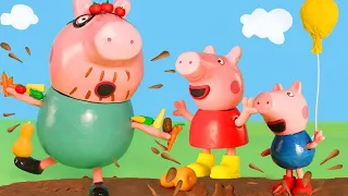 Peppa Pig at the Vegetable Market | Peppa Pig Stop Motion | Peppa Pig Toys | Toys fir Kids