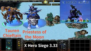 X Hero Siege 3.33, Tauren Chieftain & Priestess of the Moon, Level 4 Impossible ,8 ways Dual Hero