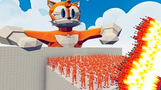 100x TAILS + 1x GIANT VS EVERY GOD - Totally Accurate Battle Simulator TABS