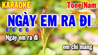 Karaoke Ngày Em Ra Đi Tone Nam Nhạc Sống Cha Cha Dễ Hát | Thanh Hải