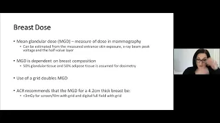 Breast Physics - Mechanisms of obtaining and optimizing Mammography Pt. 3