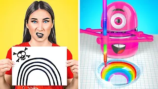 AMAZING ART HACKS FOR CREATIVES 🌈🎨 Cool Drawing Gadgets & DIY Ideas by 123 GO!