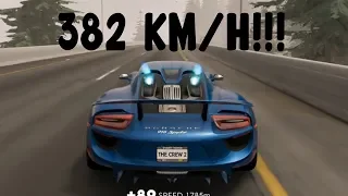 The Crew 2 - Porsche 918 Spyder 2015 | TOP SPEED 382 KMH (PC HD) [1080p60FPS]