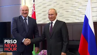 News Wrap: Belarus’ besieged Lukashenko meets with Putin