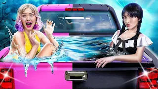 Wednesday Addams vs Enid! Extreme Makeover of Pickup Truck!