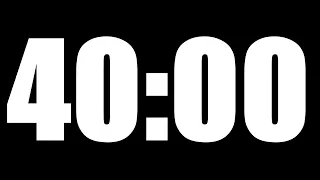 40 MINUTE TIMER | LOUD ALARM  ⏰