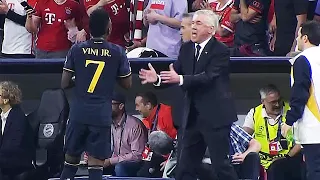 Vinicius Junior reactions vs Bayern Munich