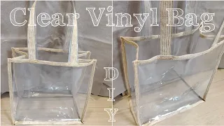 Clear Vinyl Tote Bag Tutorial, DIY Vinyl Tote Bag, PVC Transparent Bag